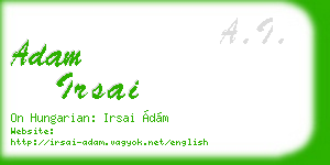 adam irsai business card