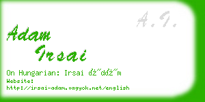 adam irsai business card